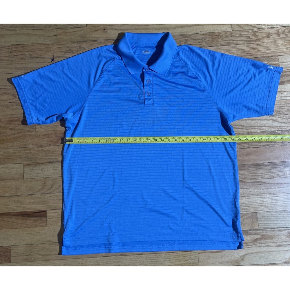 Under Armour Men's XL HeatGear Blue Striped Short Sleeve Golf Polo Shirt
